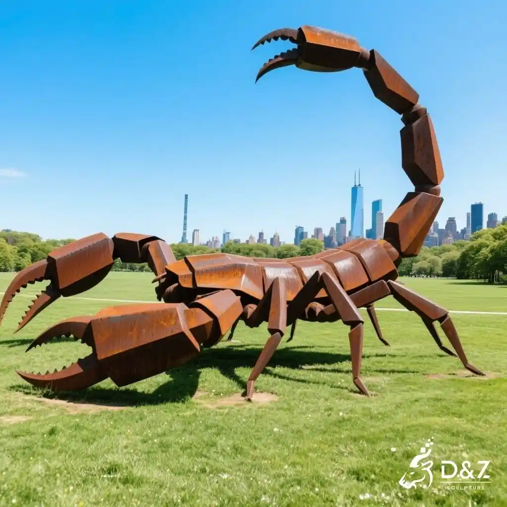 Large Mirrored Metal Scorpion Sculpture for Sale DZN273 Large Mirrored Metal Scorpion Sculpture for Sale DZN273-5