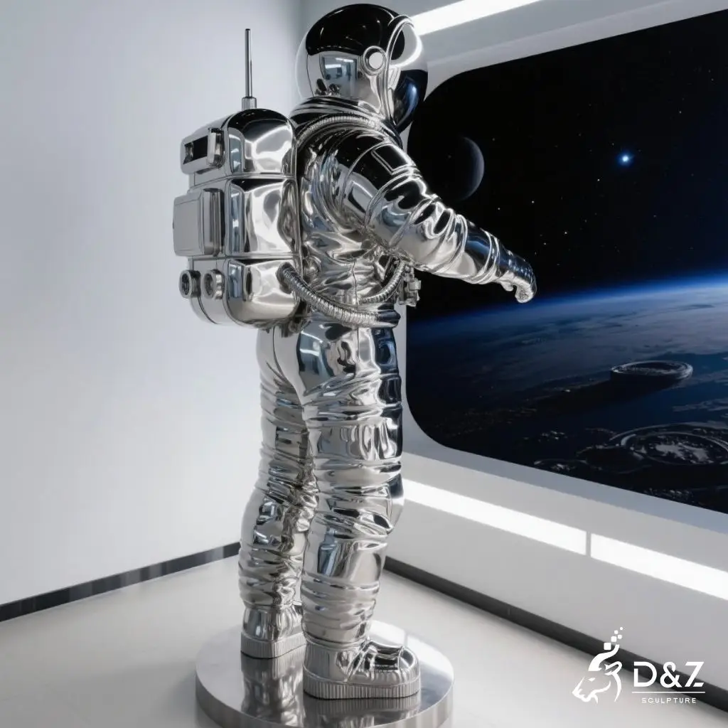 Custom Metal Astronaut Sculpture Futurist Space Art DZN274 Custom Metal Astronaut Sculpture Futurist Space Art DZN274-5