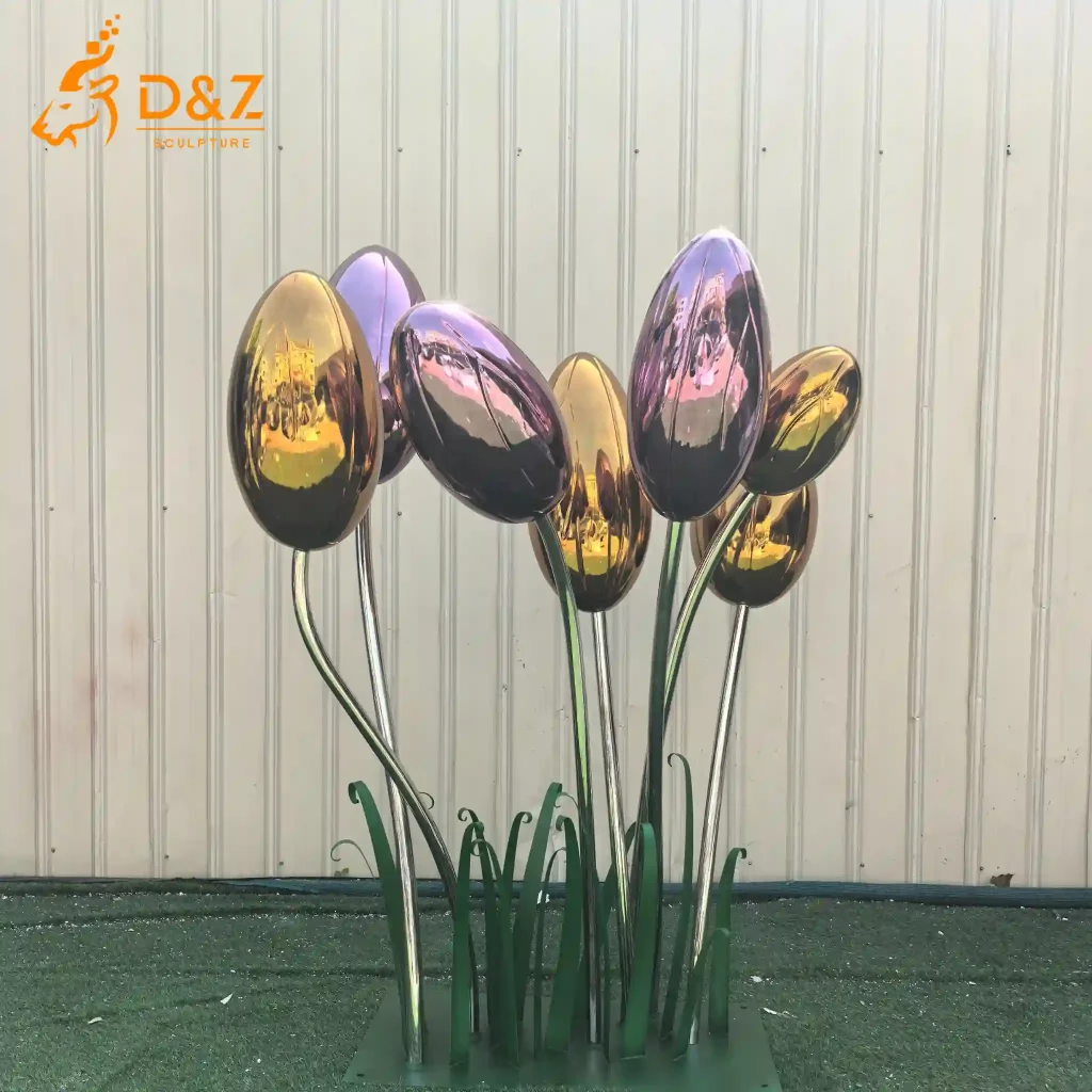 10 Large Metal Flower Sculptures for Outdoor Landmarks 2