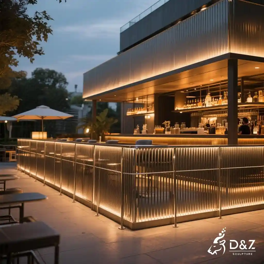 Hollow Metal Railing Fence - Custom Safety Barrier DZN265 Hollow Metal Railing Fence - Custom Safety Barrier DZN265-6