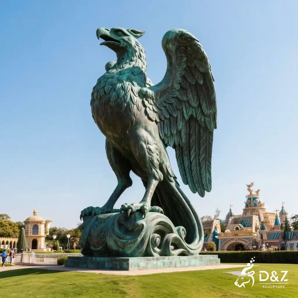 Large Bronze Griffin Statue | Outdoor Mythical Gargoyle DZN253 Large Bronze Griffin Statue | Outdoor Mythical Gargoyle DZN253-6