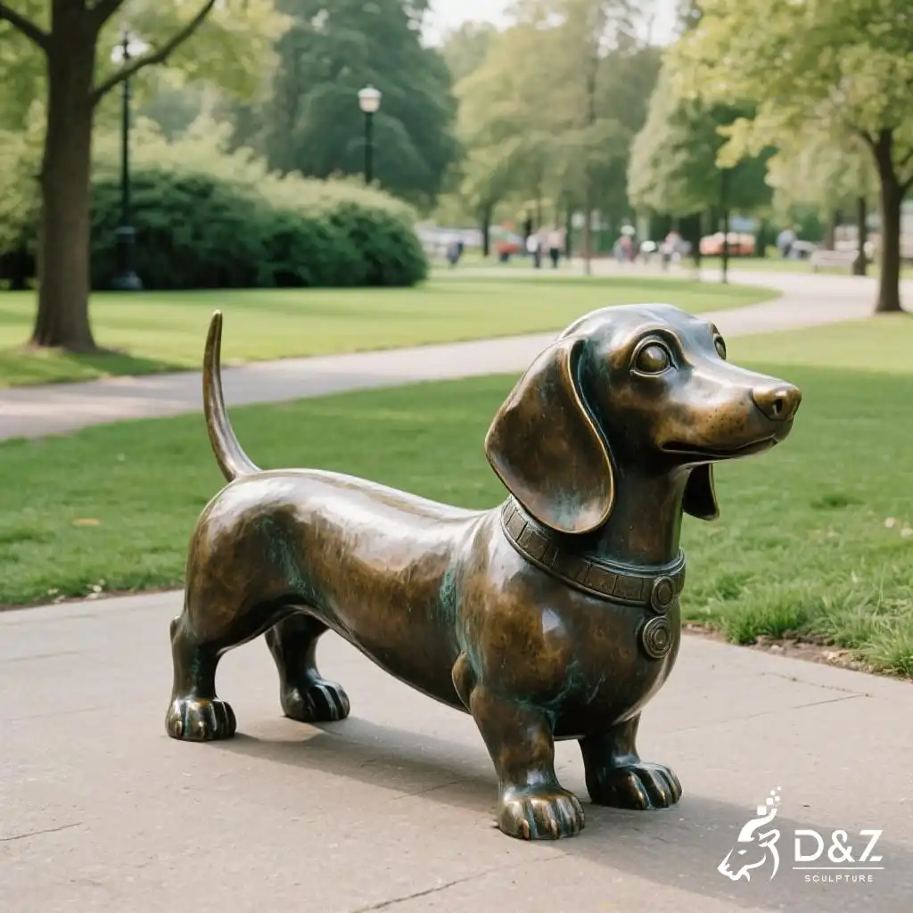 Bronze Dachshund Statue - Custom Art Dog Statues DZN263-6 Bronze Dachshund Statue - Custom Art Dog Statues DZN263-6