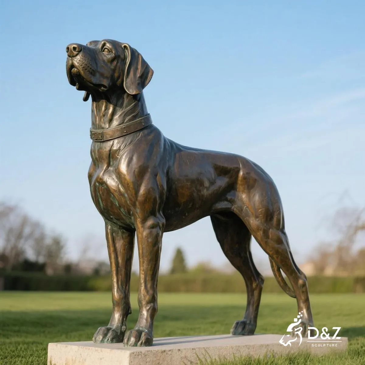 Custom Dog Statue: 9 Unique Bronze Dog Statues for Garden Bronze Great Dane Statue-2