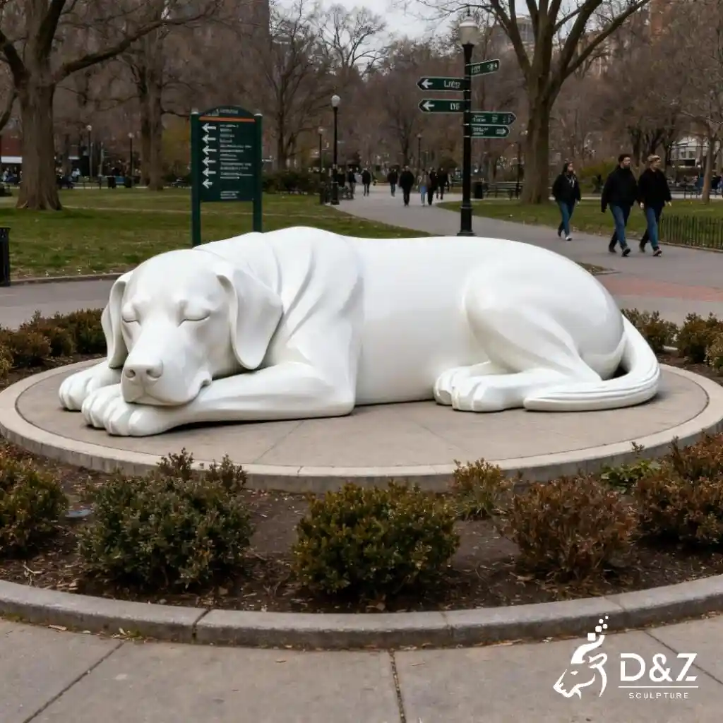 Outdoor Labrador Retriever Sculpture Lab Dog Statue DZN290-3