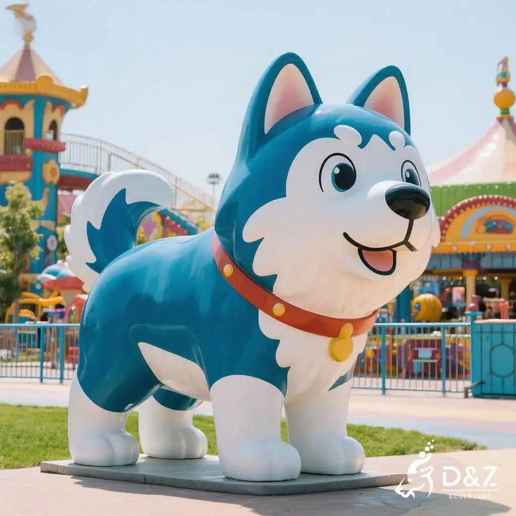 Large Metal Cute Alaskan Malamute Sculpture for Sale DZN-293 Large Metal Cute Alaskan Malamute Sculpture for Sale DZN-293-2