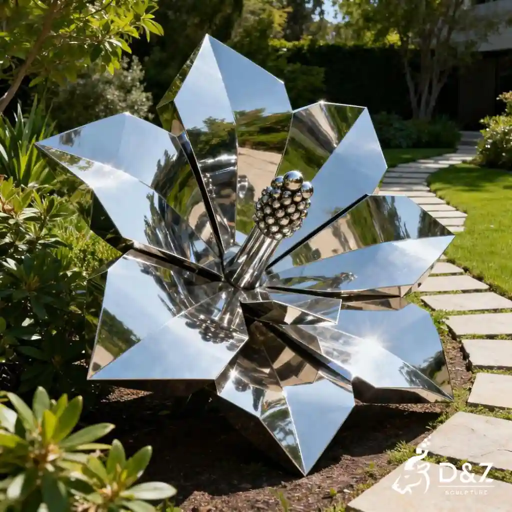 Rhododendron Metallic Flower Sculpture Azalea Decor DZN283 Rhododendron Metallic Flower Sculpture Azalea Decor DZN283-2