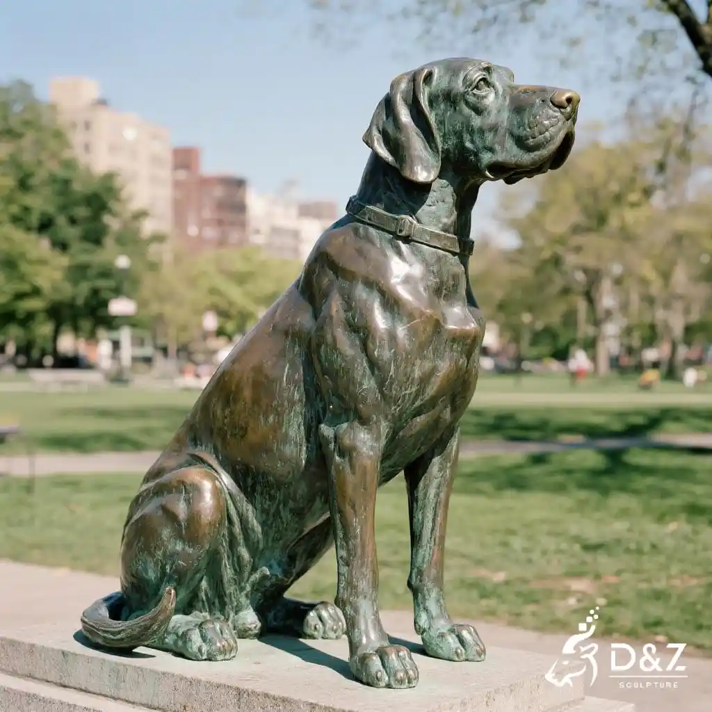 Large Bronze Great Dane Statue Garden Decor DZN292-5