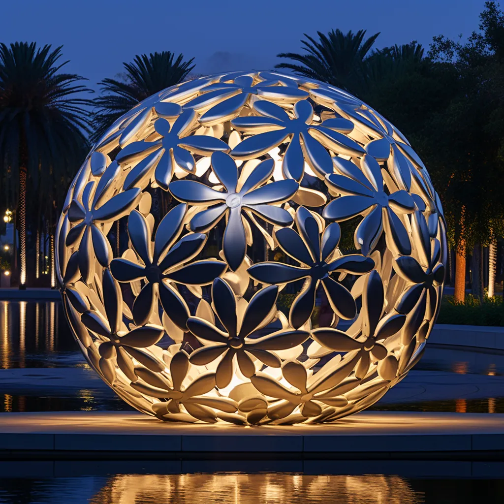 9 Outdoor Metal Flower Sculptures | Custom Modern Art 4