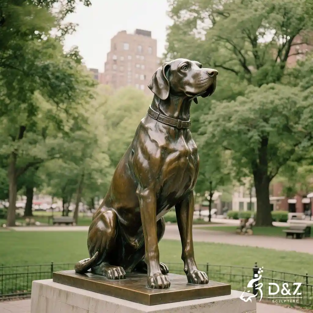 Large Bronze Great Dane Statue Garden Decor DZN292-6