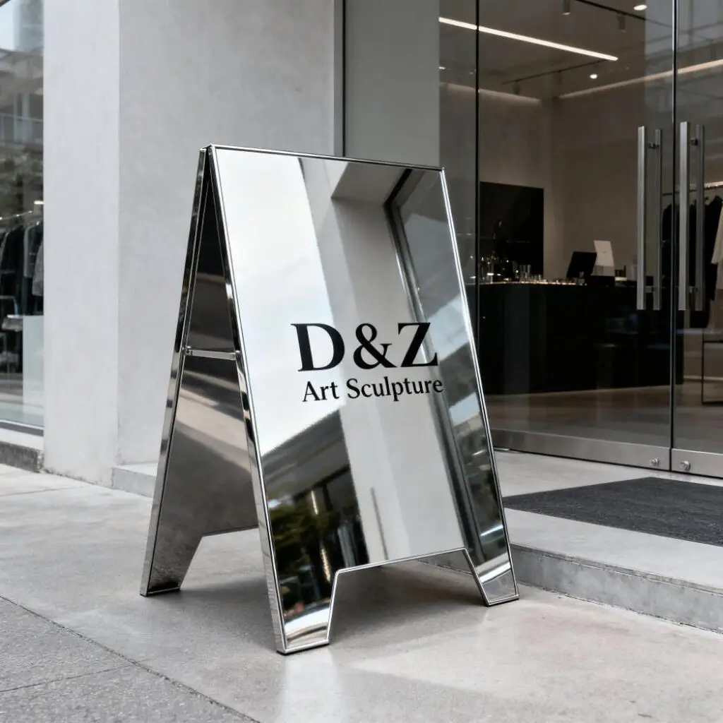Large Advertising Metal A-Frame Sign Stand Display DZN285-5