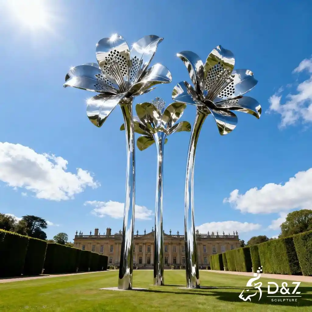 Rhododendron Metallic Flower Sculpture Azalea Decor DZN283 Rhododendron Metallic Flower Sculpture Azalea Decor DZN283-6