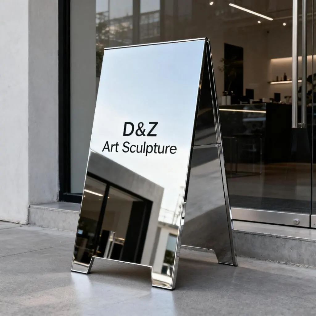 Large Advertising Metal A-Frame Sign Stand Display DZN285-6