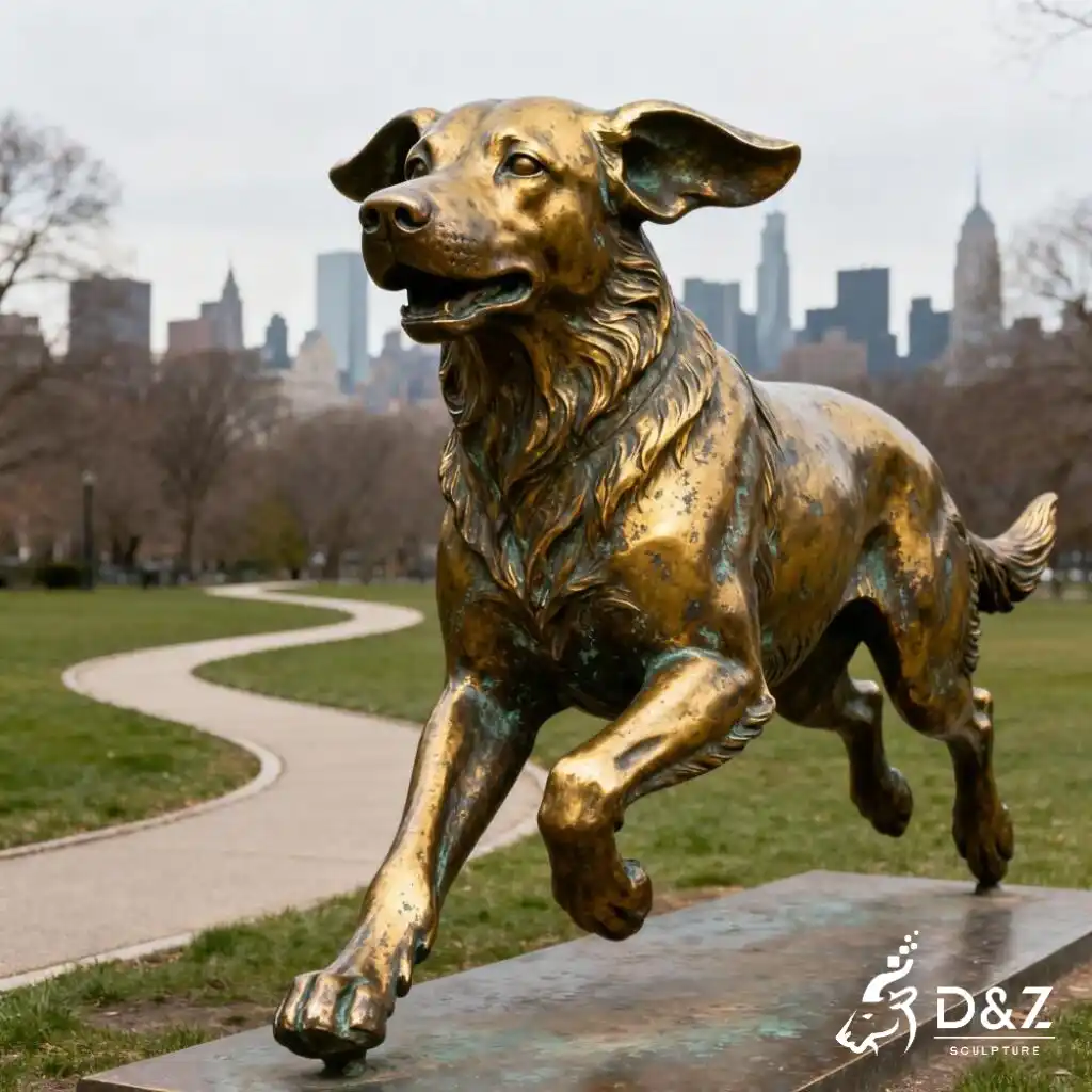 Bronze Golden Retriever Statue Dog Memorial Art DZN289-5 Bronze Golden Retriever Statue Dog Memorial Art DZN289-5