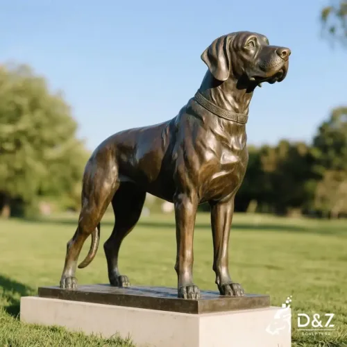 Large Bronze Great Dane Statue Garden Decor DZN292-4