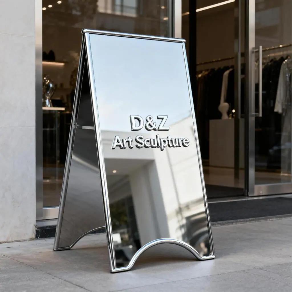 Large Advertising Metal A-Frame Sign Stand Display DZN285-7