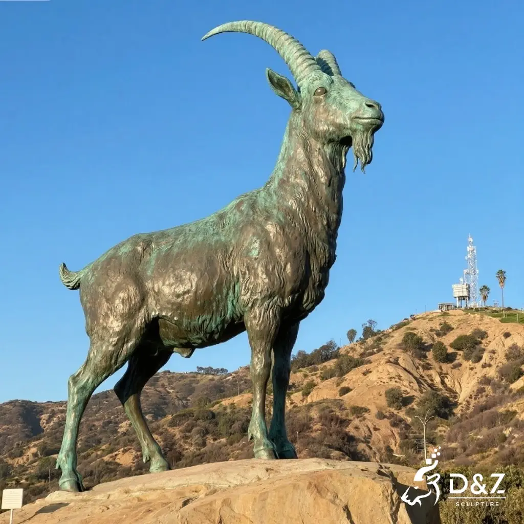 Large Outdoor Bronze Ram Bighorn Sheep Statue DZN338 15 Large bronze bighorn sheep statue, cast by lost-wax method, outdoor and indoor decoration-1