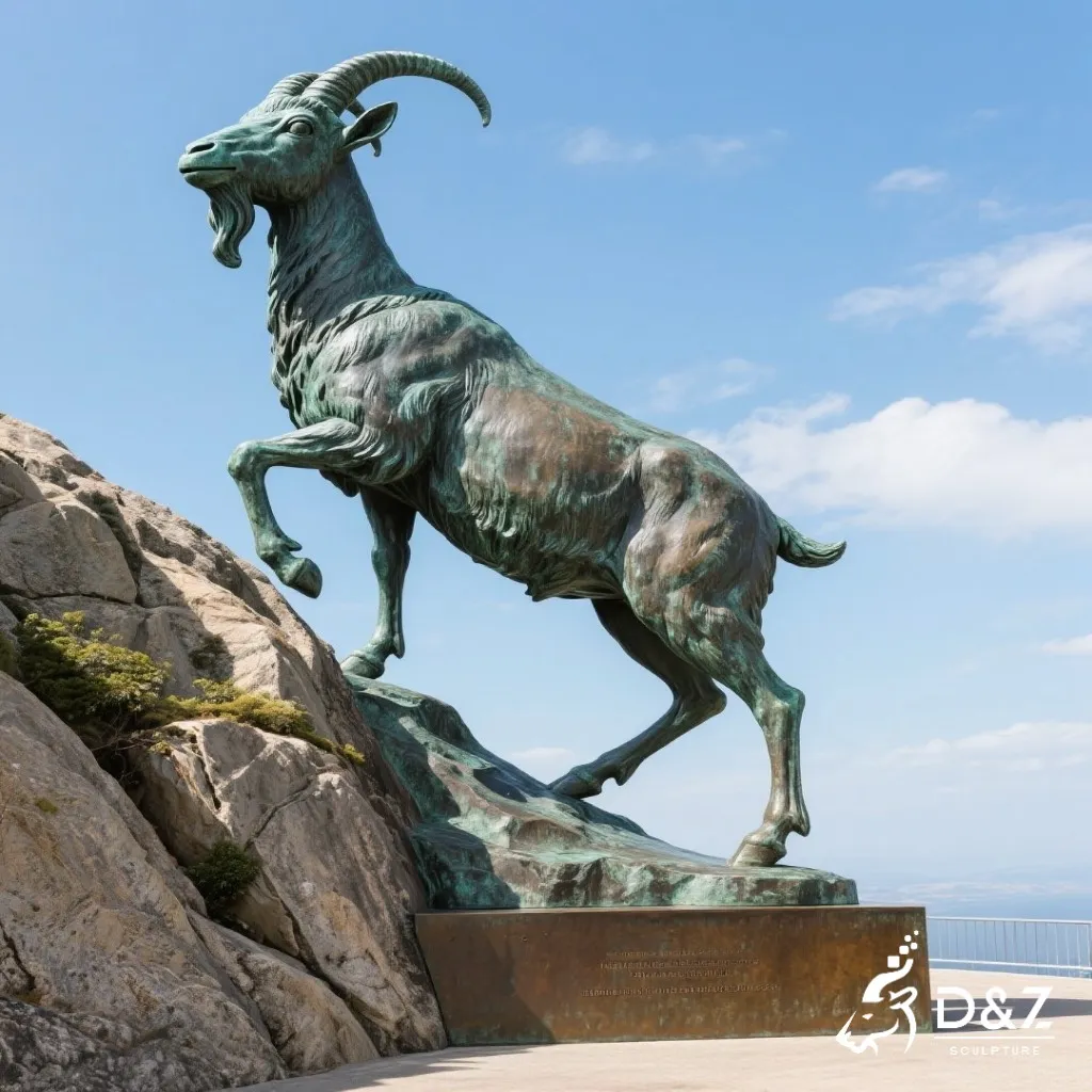 Large Outdoor Bronze Ram Bighorn Sheep Statue DZN338 14 Large bronze bighorn sheep statue, cast by lost-wax method, outdoor and indoor decoration-4