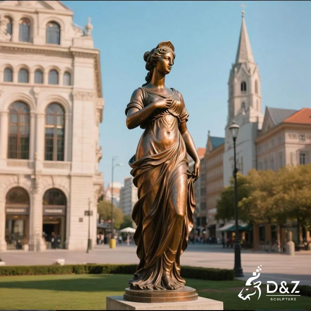 Awesome Bronze Goddess of Love Sculpture Fountain DZN352 11 Large bronze goddess of love sculpture, cast by lost-wax method, outdoor and indoor decoration-1