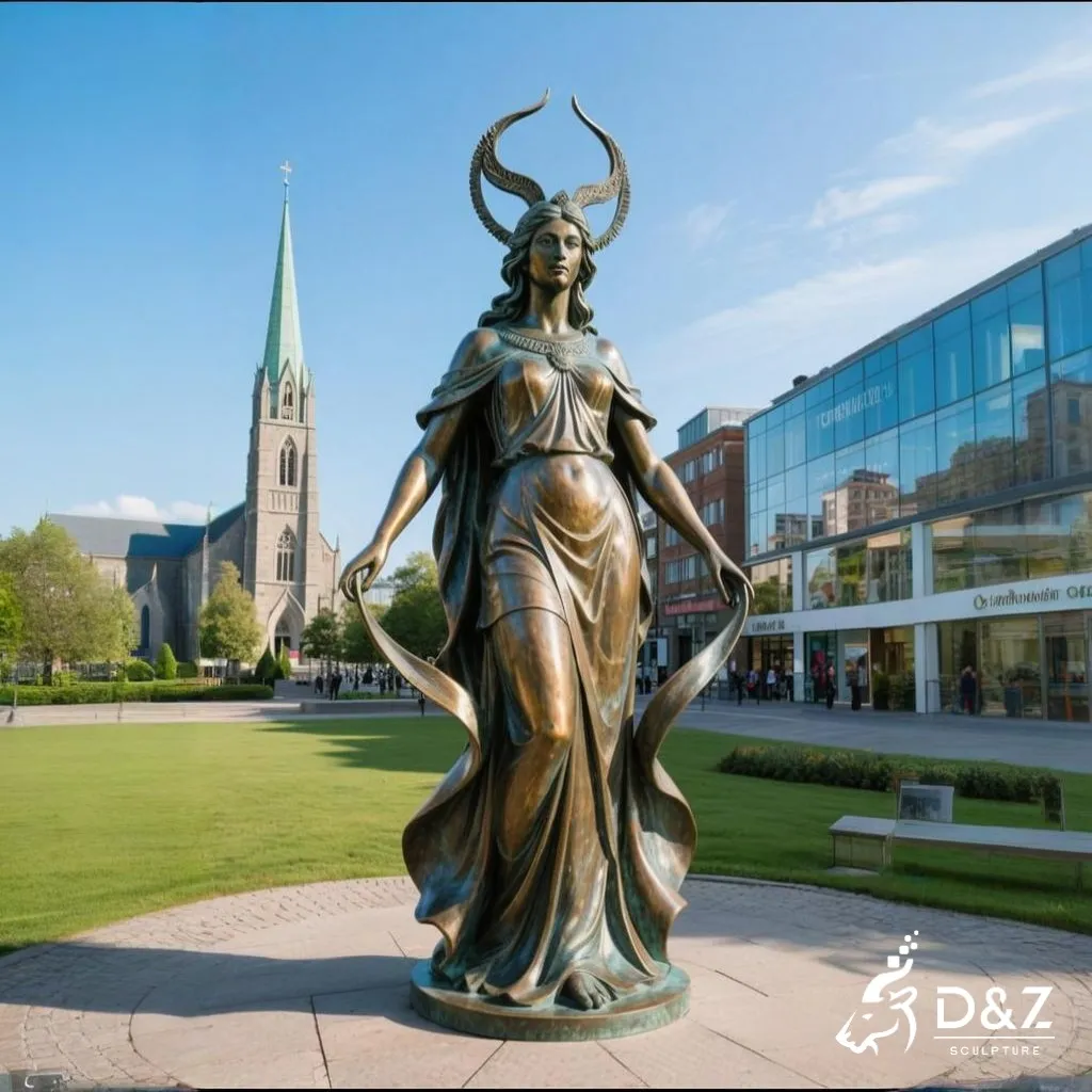 Awesome Bronze Goddess of Love Sculpture Fountain DZN352 13 Large bronze goddess of love sculpture, cast by lost-wax method, outdoor and indoor decoration-4