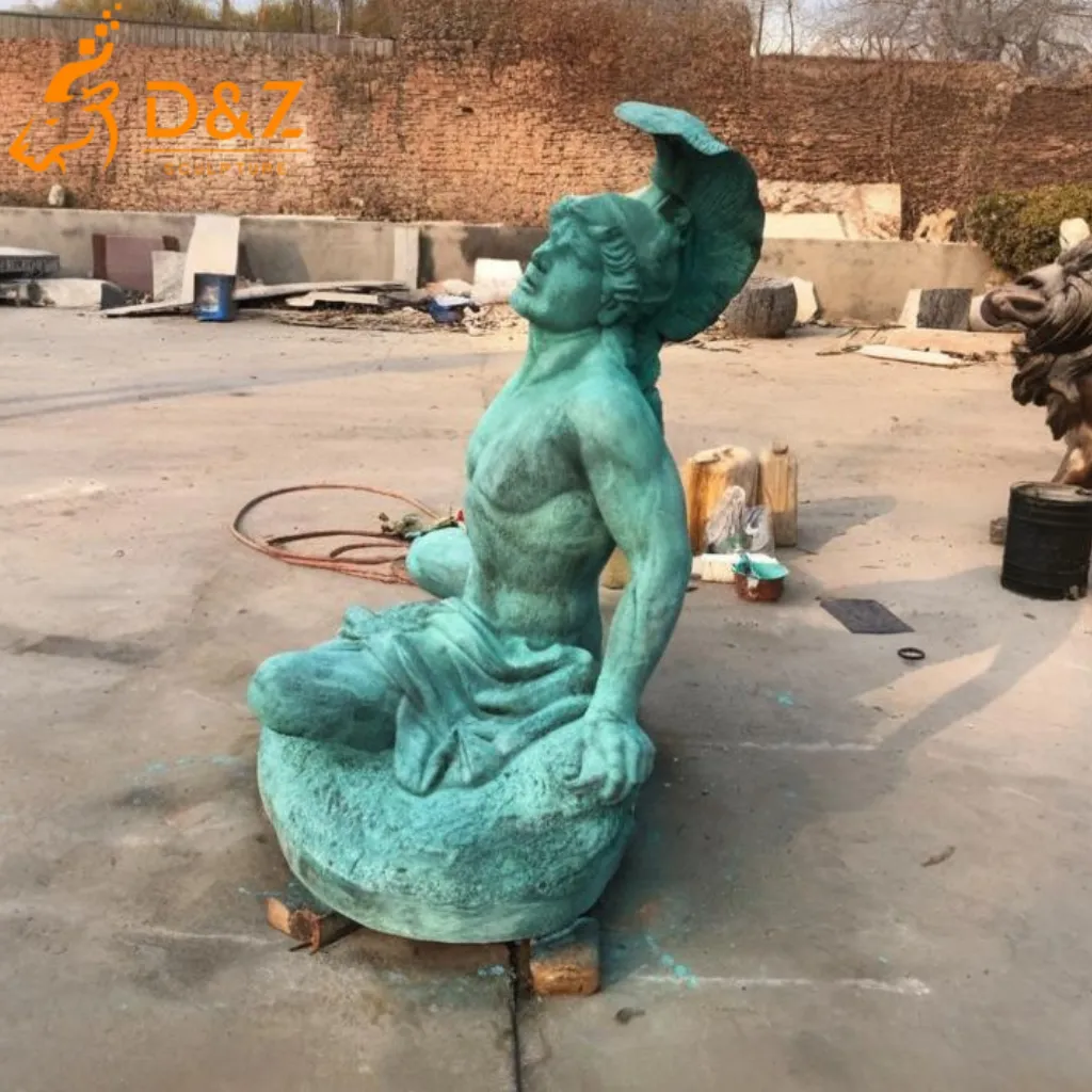 Large Antique Greek Reclining Achilles Bronze Statue DZN383 Custom Greek Achilles bronze statue, cast by lost-wax method, outdoor and indoor decoration-1