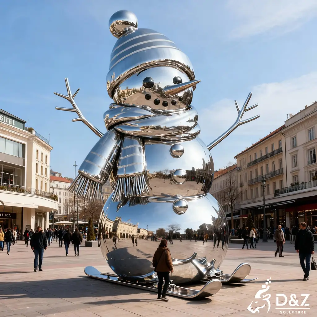 Large Metal Funny Christmas Ornaments Snowman Sculpture Art DZN384 Custom Greek Achilles bronze statue, cast by lost-wax method, outdoor and indoor decoration-1