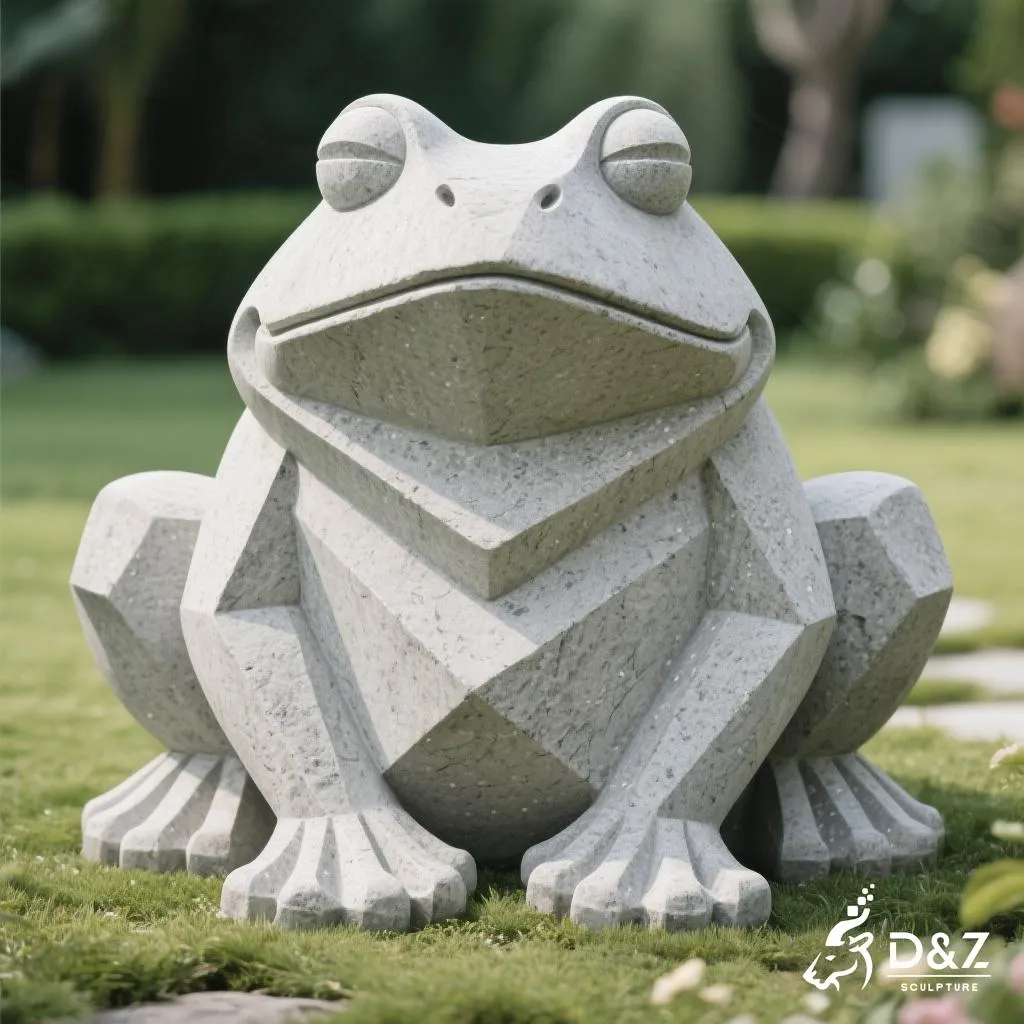 Large Frog Garden Statue for Outdoor Animal Decor DZN358 15 Stone frog garden statue, crafted in premium natural stone, timeless finish, indoor and outdoor installation-4