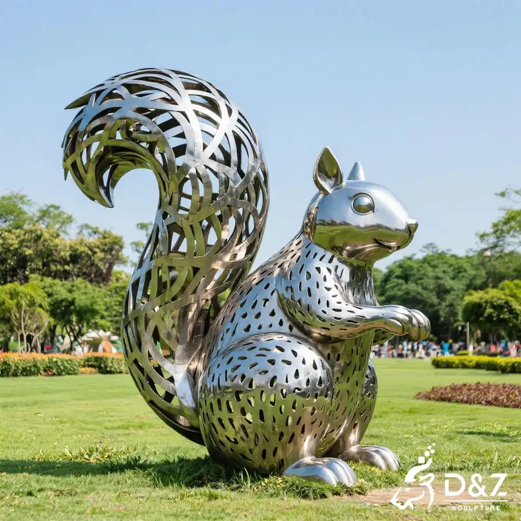 Outdoor Squirrel Garden Statue Animal Ornaments DZN365 Customize squirrel garden statue, crafted by metal, bronze, Corten, or marble, perfect for indoor and outdoor spaces-5