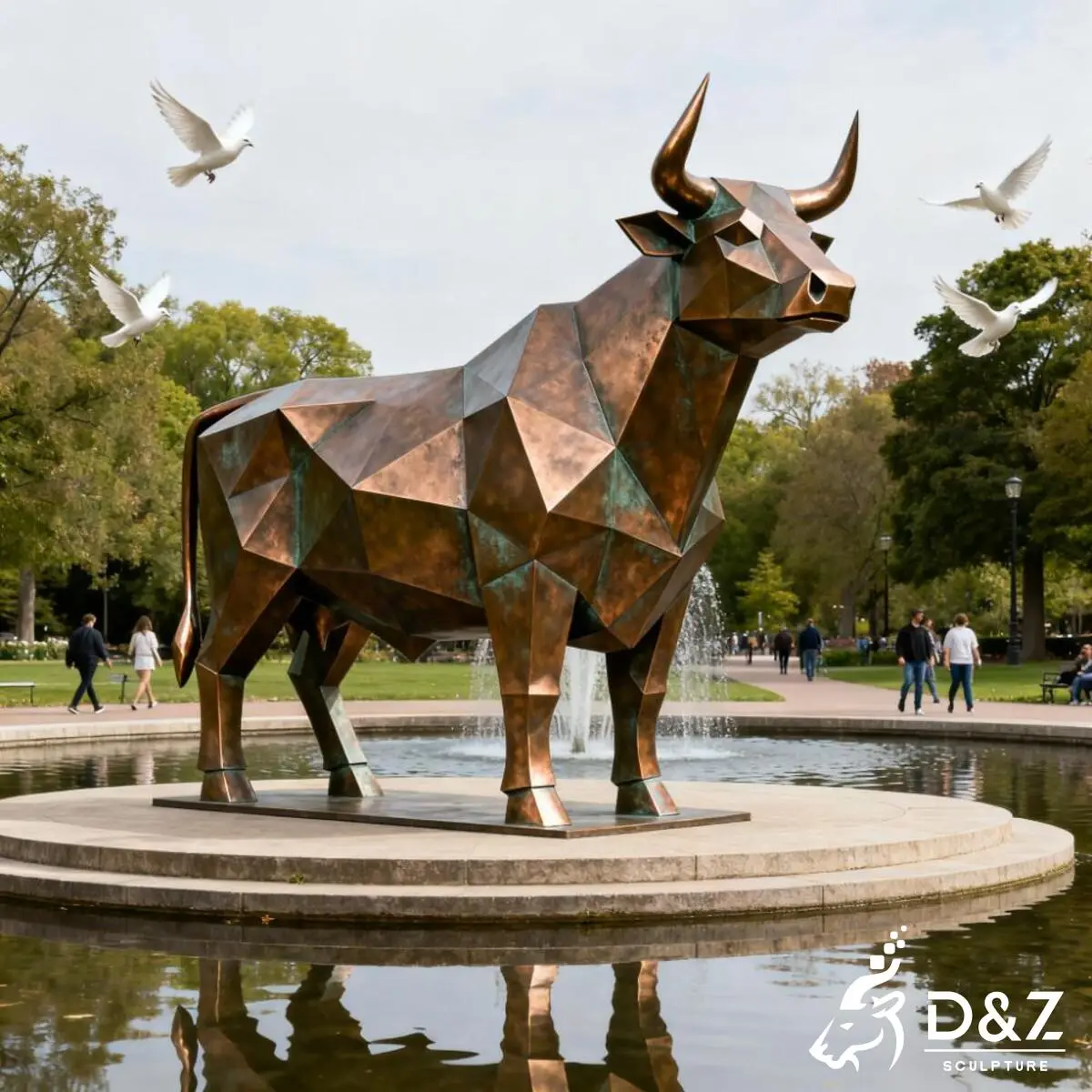20 Natural Charm Animal Garden Statue Ideas for Outdoors Customize animal garden statue, cow garden statue, crafted by metal, bronze, Corten, or marble, perfect for indoor and outdoor spaces