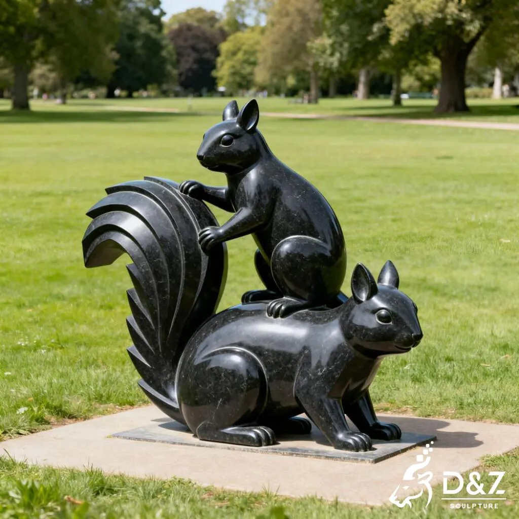 Outdoor Squirrel Garden Statue Animal Ornaments DZN365 Customize squirrel garden statue, crafted by metal, bronze, Corten, or marble, perfect for indoor and outdoor spaces-7