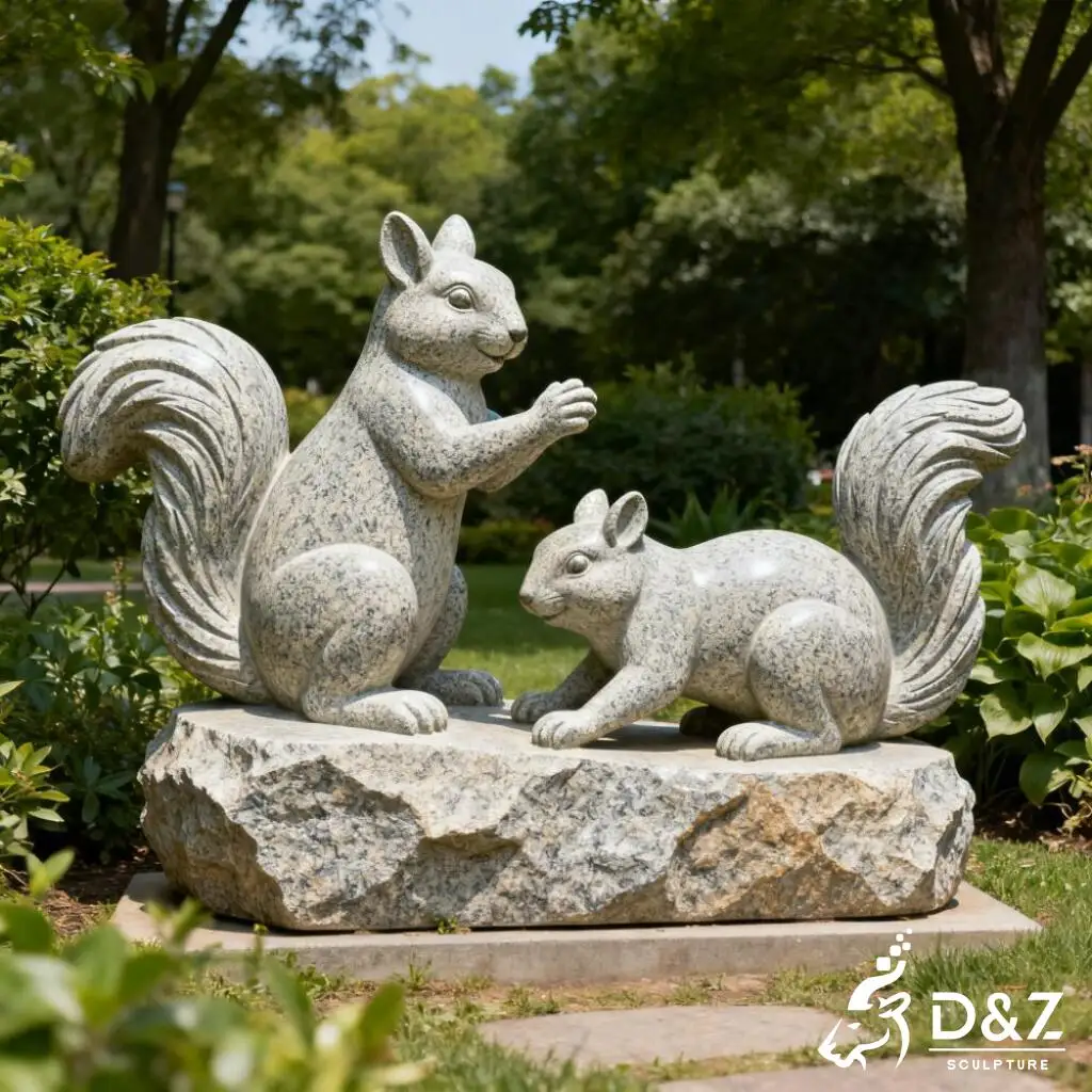 Outdoor Squirrel Garden Statue Animal Ornaments DZN365 Customize squirrel garden statue, crafted by metal, bronze, Corten, or marble, perfect for indoor and outdoor spaces-8