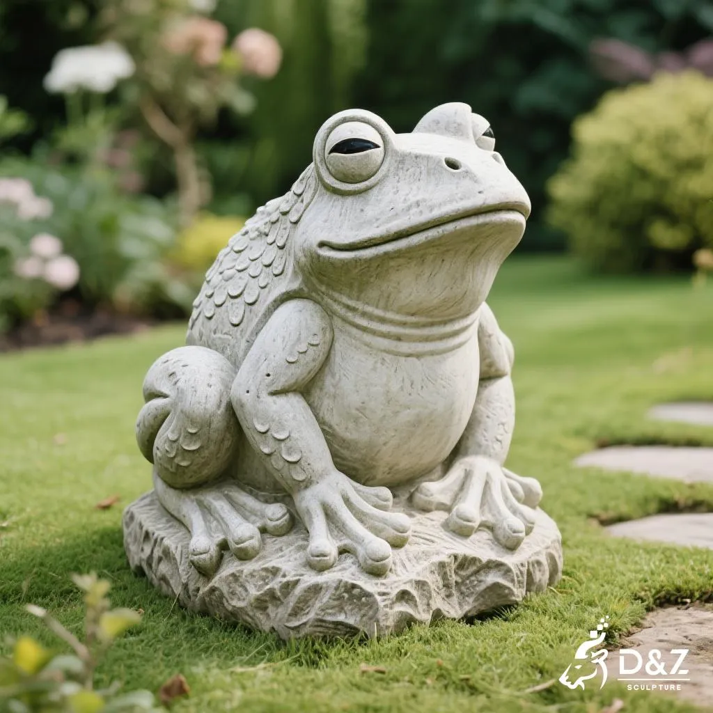 Large Frog Garden Statue for Outdoor Animal Decor DZN358 16 Stone frog garden statue, crafted in premium natural stone, timeless finish, indoor and outdoor installation-8