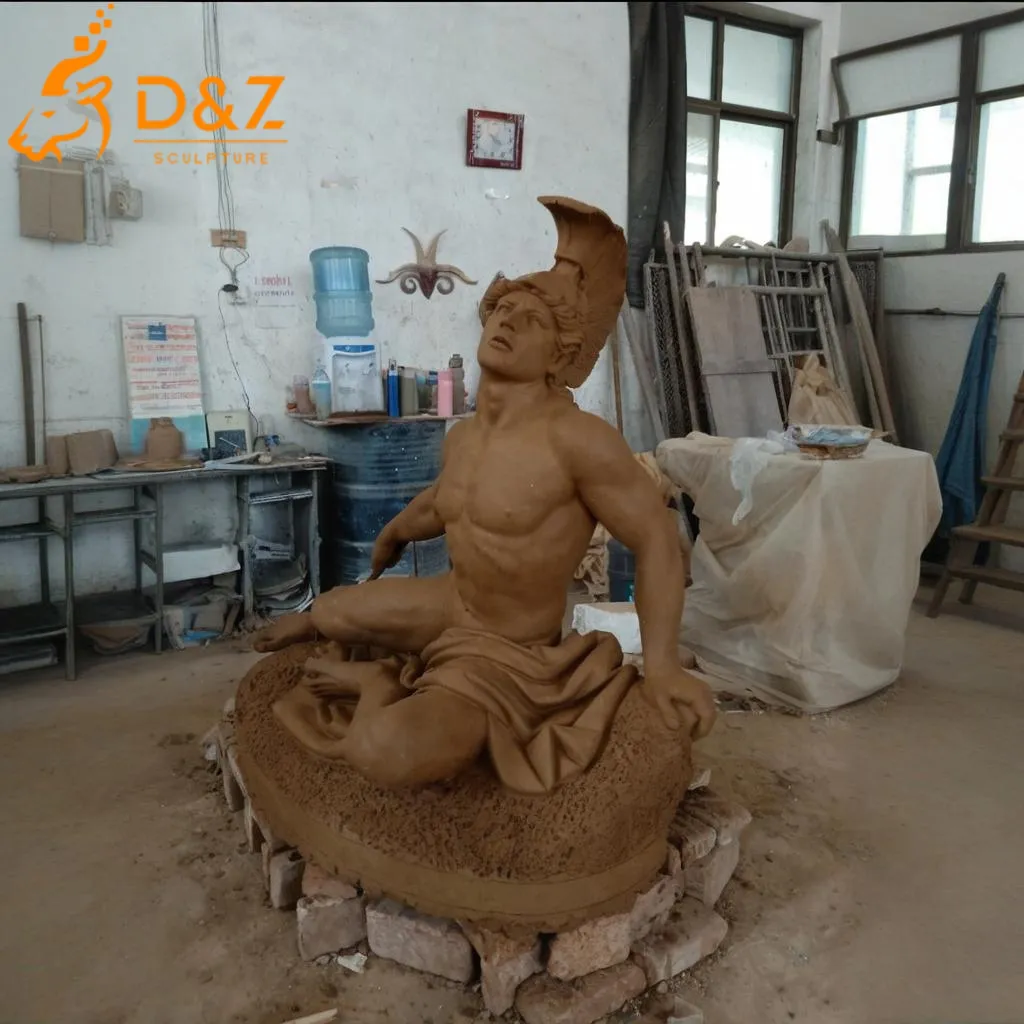 Large Antique Greek Reclining Achilles Bronze Statue DZN383 Custom Greek Achilles bronze statue, cast by lost-wax method, outdoor and indoor decoration-7