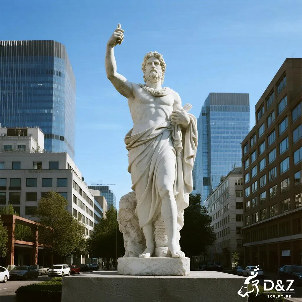 Majestic Marble Greek Zeus God Statue for Grand Projects DZN414 Majestic Marble Greek Zeus God Statue for Grand Projects DZN414-1