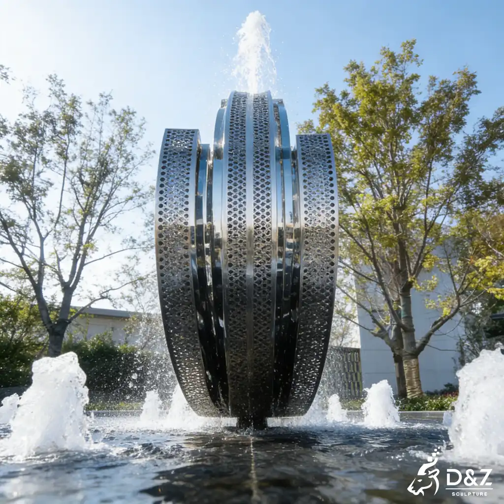 Abstract Metal Arc Welding Sculpture Fountain for Garden DZN409 Abstract Metal Arc Welding Sculpture Fountain for Garden DZN409-3