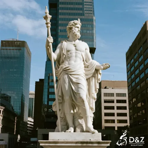 Majestic Marble Greek Zeus God Statue for Grand Projects DZN414-2
