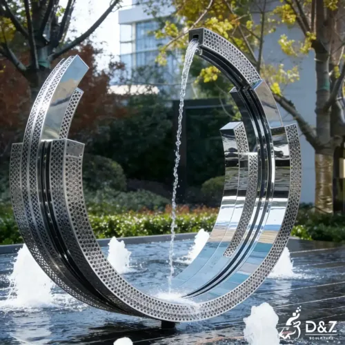 Abstract Metal Arc Welding Sculpture Fountain for Garden DZN409 Abstract Metal Arc Welding Sculpture Fountain for Garden DZN409-1