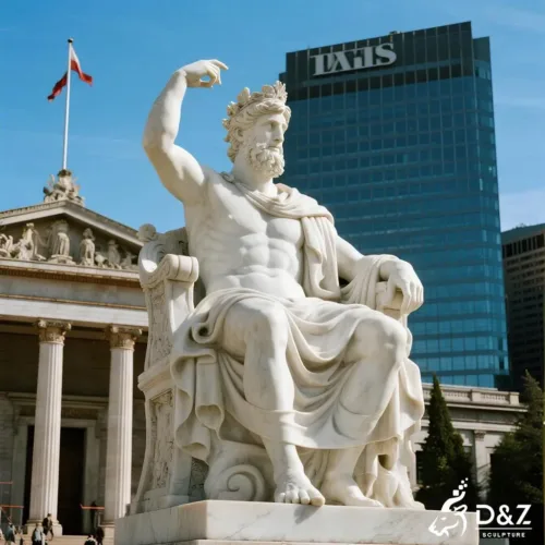 Majestic Marble Greek Zeus God Statue for Grand Projects DZN414 Majestic Marble Greek Zeus God Statue for Grand Projects DZN414-3