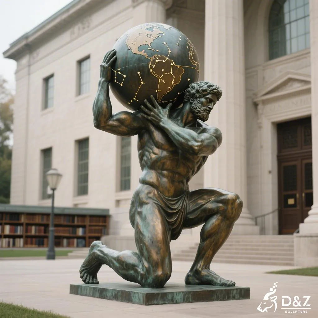 Large Greek God Bronze Atlas Statue Carrying the World DZN410 Large Greek God Bronze Atlas Statue Carrying the World DZN410-3