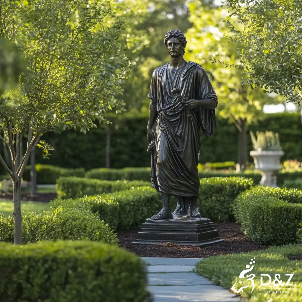 Elegant Bronze Greek God Hermes Statue for Classical Garden DZN412 Elegant Bronze Greek God Hermes Statue for Classical Garden DZN412-2