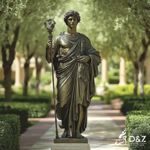 Elegant Bronze Greek God Hermes Statue for Classical Garden DZN412 Elegant Bronze Greek God Hermes Statue for Classical Garden DZN412-5