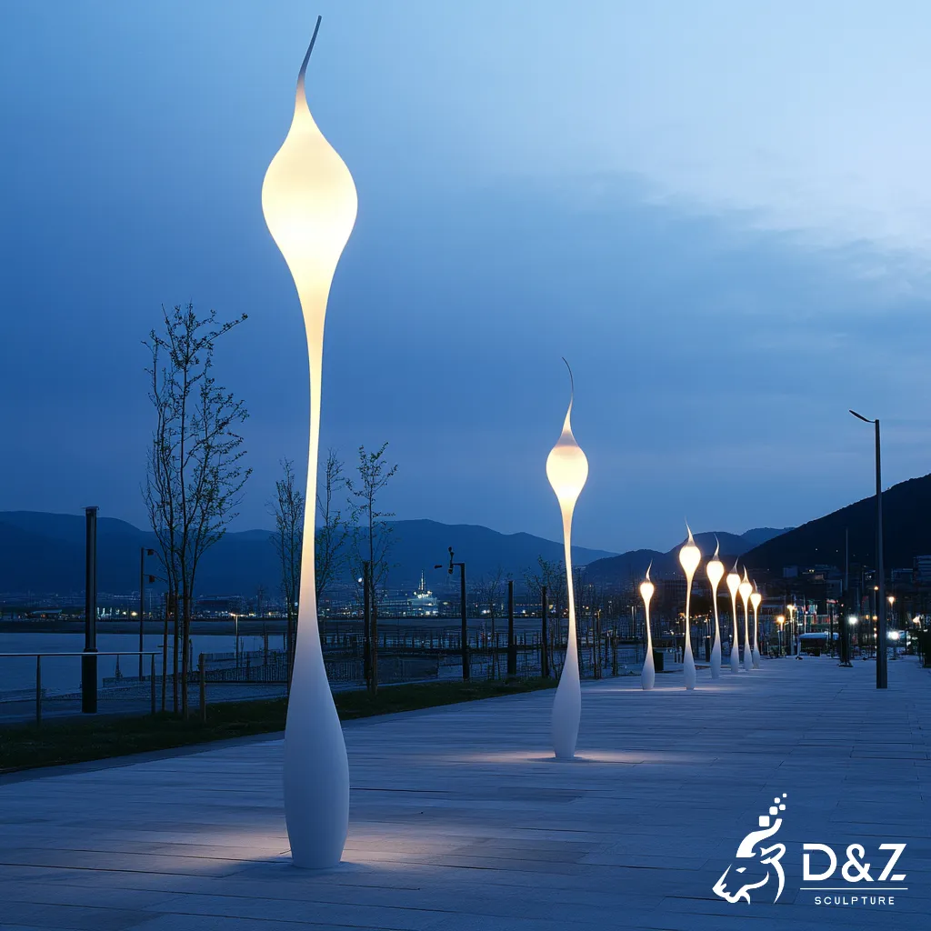 Modern Artistic Street Lamp Post Light Sculpture for City DZN420-5
