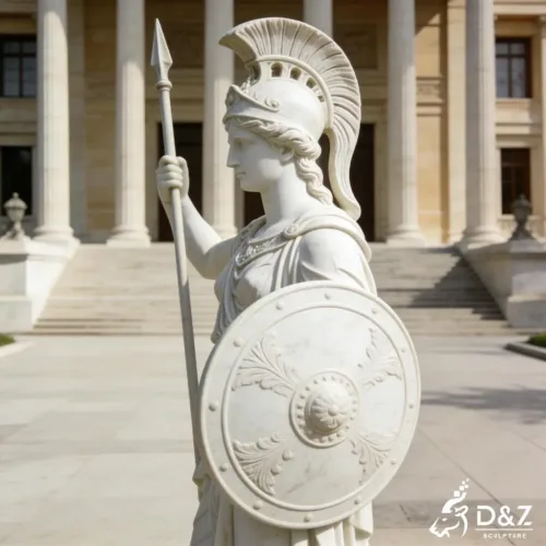 Majestic Greek Marble Athena Goddess Statue for Garden DZN415-7