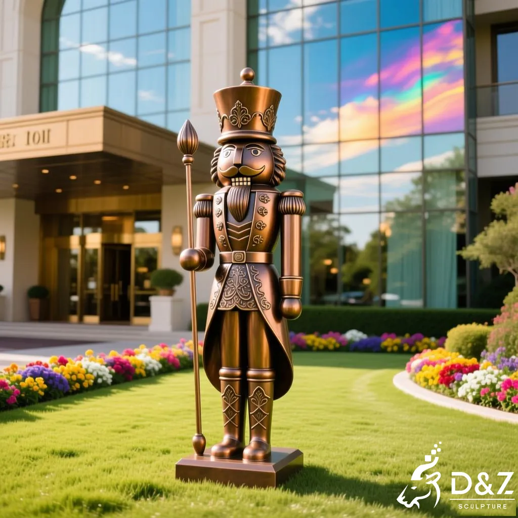Life Size Nutcracker Soldier Statue - Outdoor Bronze Sculpture