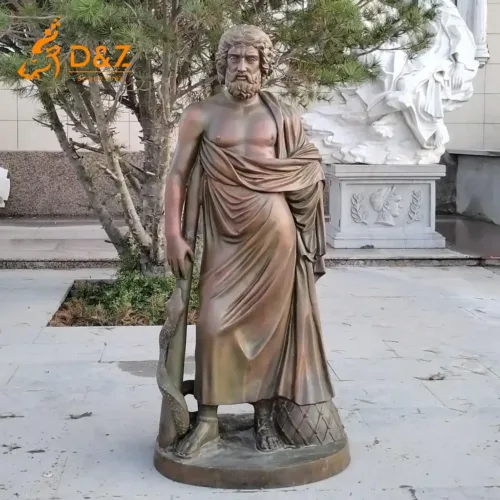 Bronze Asclepius Statue | Classical Greek God of Medicine DZN402-2