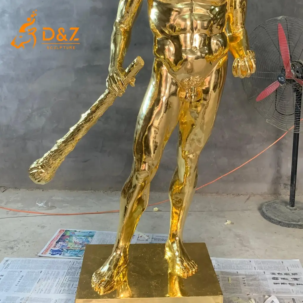 Golden Bronze Hercules Statue | Magnificent Greek Hero Sculpture DZN413 Golden Bronze Hercules Statue | Magnificent Greek Hero Sculpture DZN413-5
