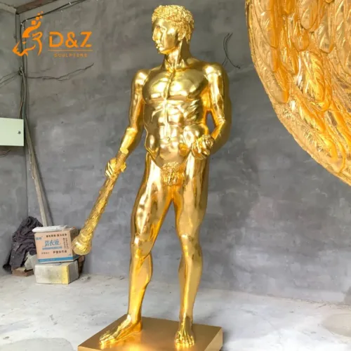 Golden Bronze Hercules Statue | Magnificent Greek Hero Sculpture DZN413 Golden Bronze Hercules Statue | Magnificent Greek Hero Sculpture DZN413-7