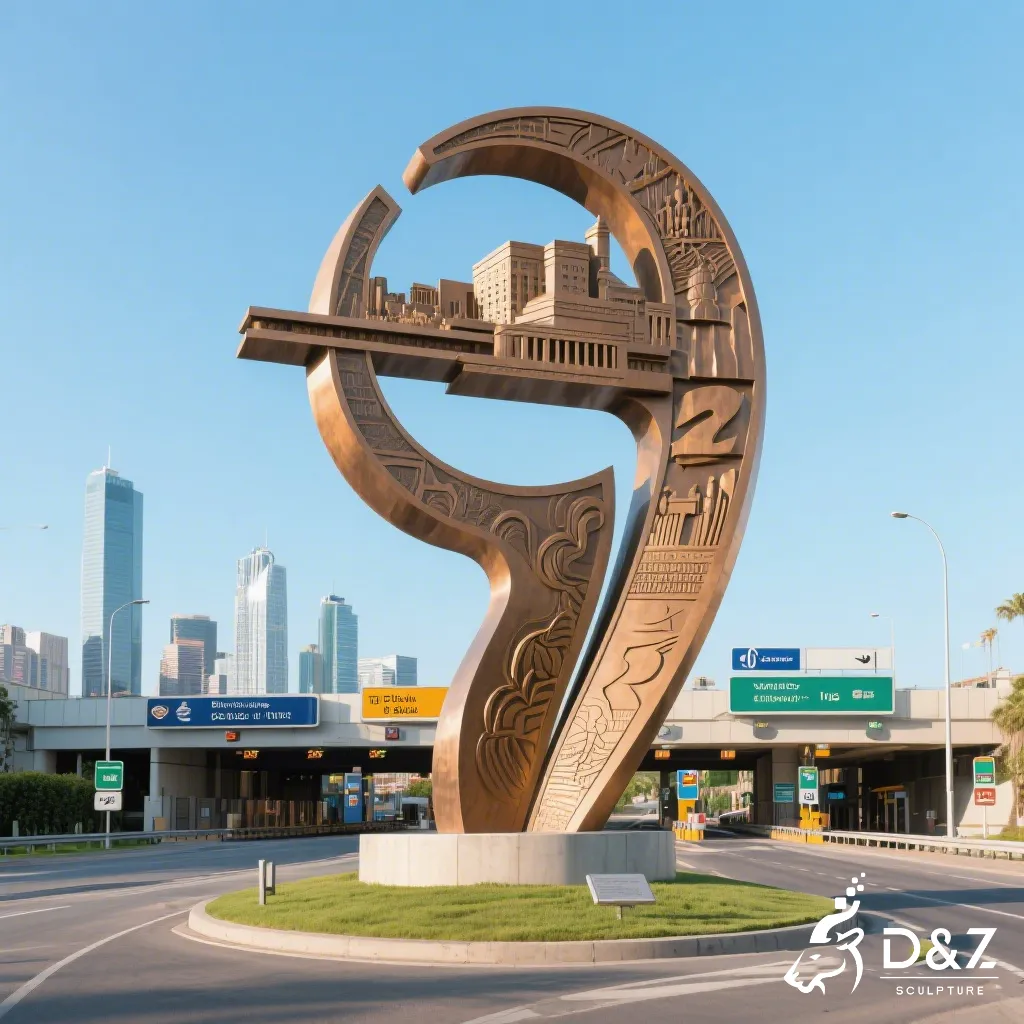 Abstract Landmark City Mega Sculpture Municipal Icon DZN421-1