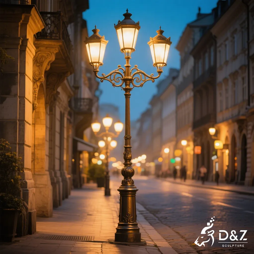 Modern Artistic Street Lamp Post Light Sculpture for City DZN420-7