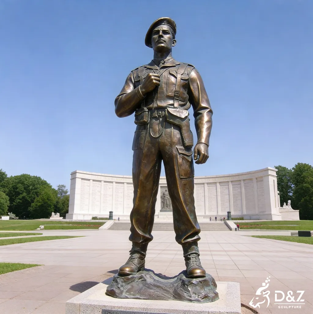 Saluting Bronze Soldier Statue for Garden Patriotic Memorial DZN430 Saluting Bronze Soldier Statue for Garden Patriotic Memorial DZN430