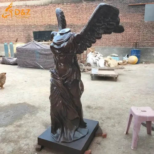Bronze Louvre Nike Winged Victory Statue of Greek Samothrace DZN401-4